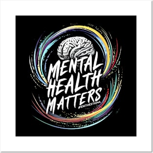 Colorful Brain Art - Mental Health Matters Posters and Art